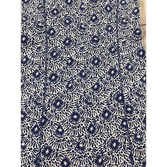 T By Talbots Women's Blue Printed A Line Soft Cotton Dress - SP - Picture 2 of 12